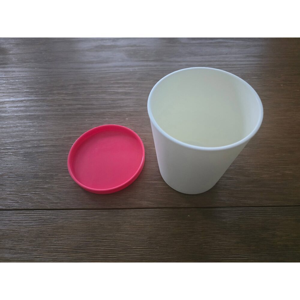 Reusable Ice Cream Storage Container with Pink Lid - 1 Pint - Picture 2 of 5